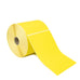 101.6mm x 152.4mm Yellow Semi Gloss Labels - Permanent Adhesive