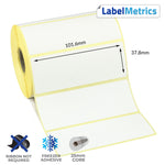 101.6 x 37.8mm Direct Thermal Labels - Freezer Adhesive