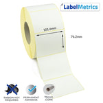 101.6 x 76.2mm Direct Thermal Labels - Permanent Adhesive