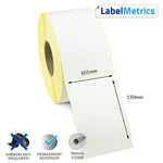 101 x 150mm Direct Thermal Labels - Permanent Adhesive