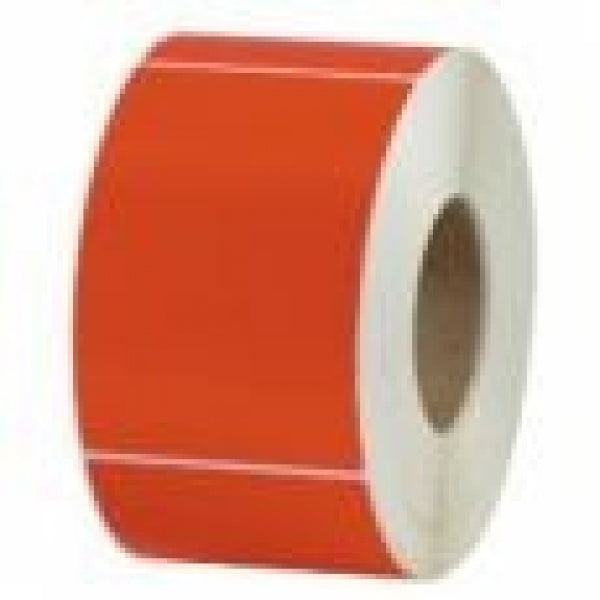 100mm x 75mm Red Thermal Transfer Labels - Permanent Adhesive