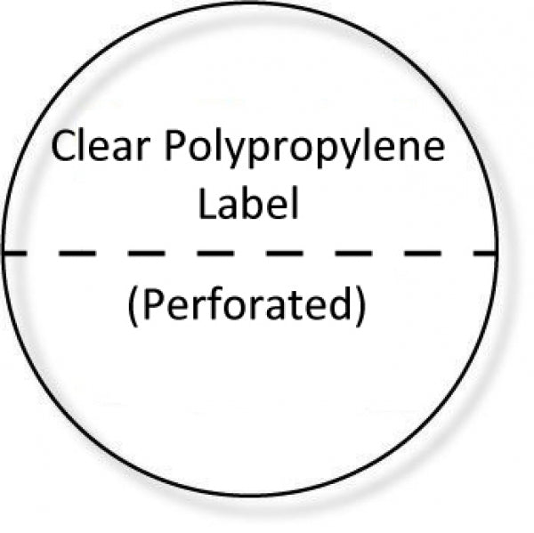 25mm Circular Polypropylene Clear Seals with Horizontal Perforation (5000)