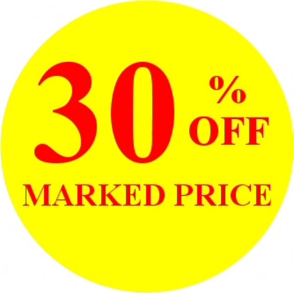 30% OFF MARKED PRICE Promotional Label - Qty: 1000