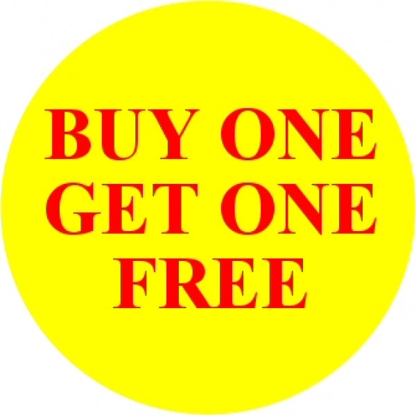 BUY ONE GET ONE FREE Promotional Label - Qty: 1000