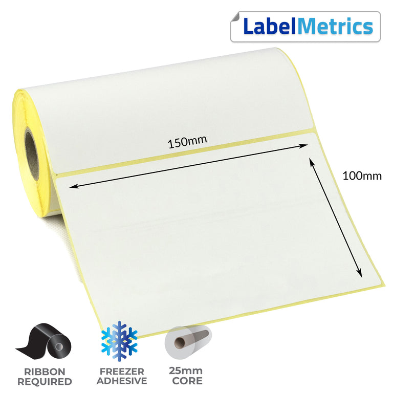 150 x 100mm Thermal Transfer Labels - Freezer Adhesive