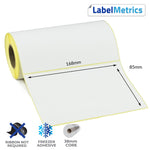 168 x 85mm Direct Thermal Labels - Freezer Adhesive