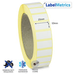 25 x 10mm Direct Thermal Labels - Freezer Adhesive