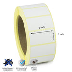 2x1 Inch Direct Thermal Labels - Permanent Adhesive
