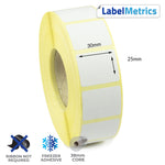 30 x 25mm Direct Thermal Labels - Freezer Adhesive