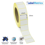 37 x 25mm Direct Thermal Labels - Permanent Adhesive