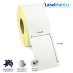4x6 Inch Direct Thermal Labels - Removable Adhesive