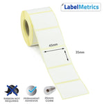 45 x 35mm Direct Thermal Labels - Permanent Adhesive