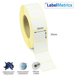 45 x 35mm Direct Thermal Labels - Permanent Adhesive