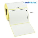 4x3 Inch Direct Thermal Labels - Permanent Adhesive