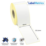 58 x 101.6mm Direct Thermal Labels - Permanent Adhesive