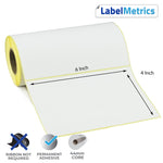 6x4 Inch Direct Thermal Labels - Permanent Adhesive