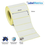 65 x 16mm Direct Thermal Labels - Permanent Adhesive