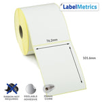 76.2 x 101.6mm Direct Thermal Labels - Removable Adhesive