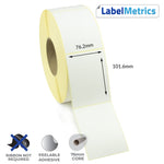 76.2 x 101.6mm Direct Thermal Labels - Removable Adhesive