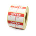 Offer Was / Now. 50mm x 25mm Printed retails labels.
