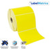 100 x 75mm + Perforations Yellow Direct Thermal Labels - Permanent Adhesive