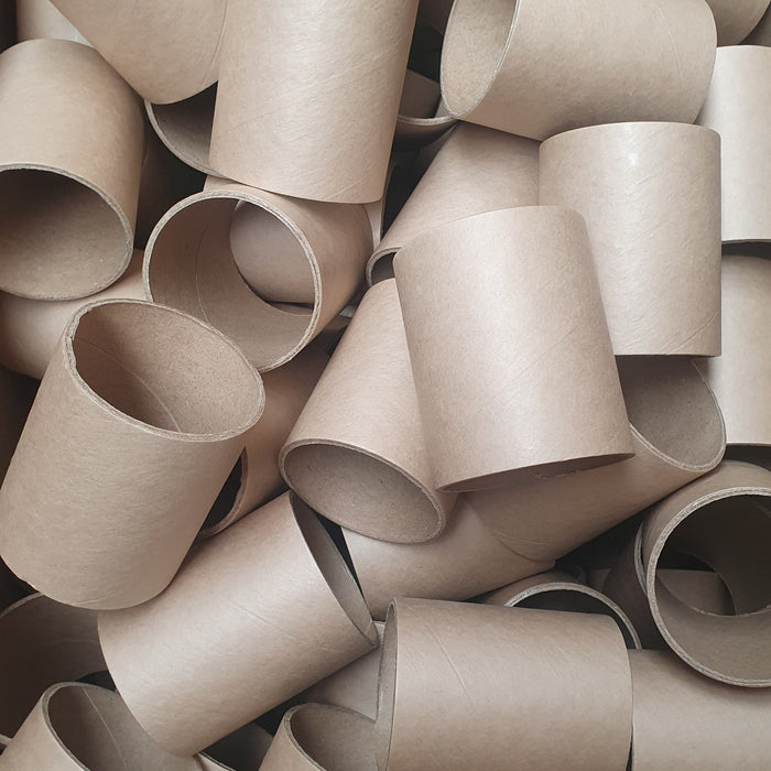 Plain Cardboard Cores 89mm x 76.6mm – Kraft Paper Rolls for Label Rewinding & Crafts