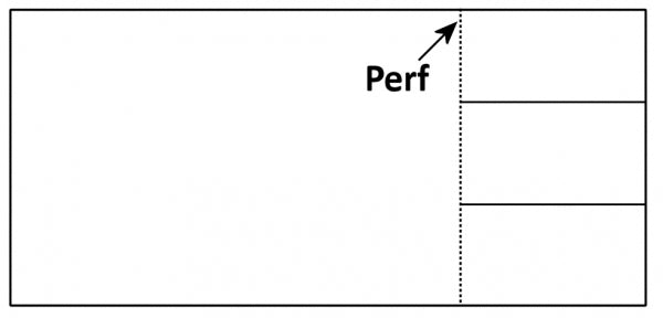 101.6 x 225mm perforated thermal transfer labels - permanent adhesive