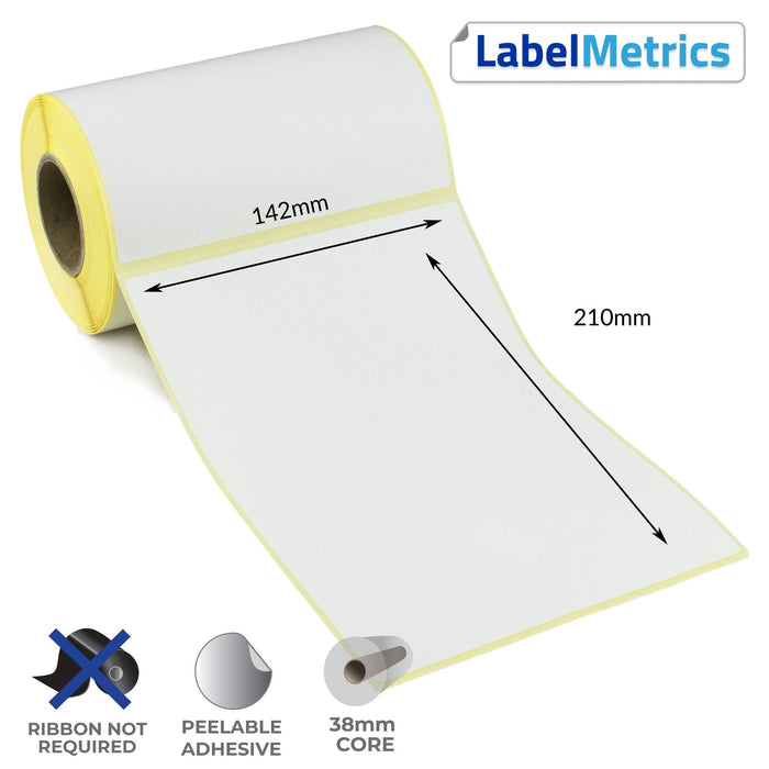 142 x 210mm Direct Thermal Labels - Removable Adhesive