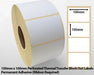 100 x 100mm Perforated Thermal Transfer Block Out Labels - Permanent Adhesive