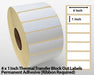 4 x 1 Inch Thermal Transfer Block Out Labels - Permanent Adhesive