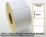 150 x 100mm Thermal Transfer Block Out Labels - Permanent Adhesive