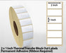 2 x 1 Inch Thermal Transfer Block Out Labels - Permanent Adhesive