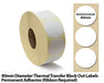 40mm Diameter Thermal Transfer Block Out Labels - Permanent Adhesive