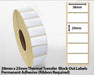 38 x 25mm Thermal Transfer Block Out Labels - Permanent Adhesive