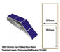 100x150mm Fan Folded Blue Direct Thermal Labels - Permanent Adhesive (10000)