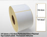 101.6 x 152.4mm Direct Thermal Top Coated Labels with Perforations - Permanent Adhesive