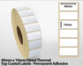 40 x 10mm Direct Thermal Top Coated Labels - Permanent Adhesive