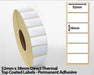 52 x 38mm Direct Thermal Top Coated Labels - Permanent Adhesive