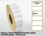 50x25mm Thermal Transfer Labels (10000 Labels) 76mm core