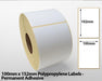 100mm x 152mm Polypropylene Labels - Permanent Adhesive