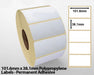 101.6mm x 38.1mm Polypropylene Labels - Permanent Adhesive