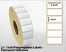 2 x 1 Inch Polypropylene Labels - Permanent Adhesive