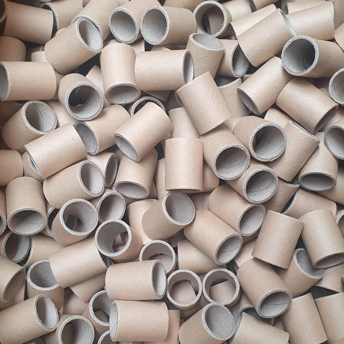 Plain Cardboard Cores 40mm x 25.7mm – Kraft Paper Rolls for Label Rewinding & Crafts