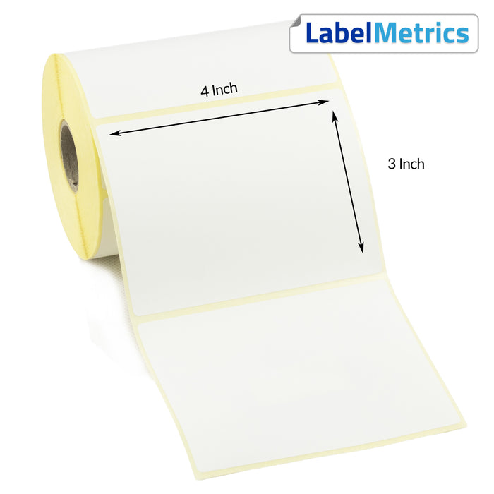 4x3 Inch Direct Thermal Labels - Permanent Adhesive