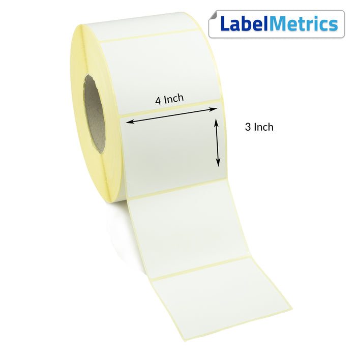 4x3 Inch Direct Thermal Labels - Permanent Adhesive