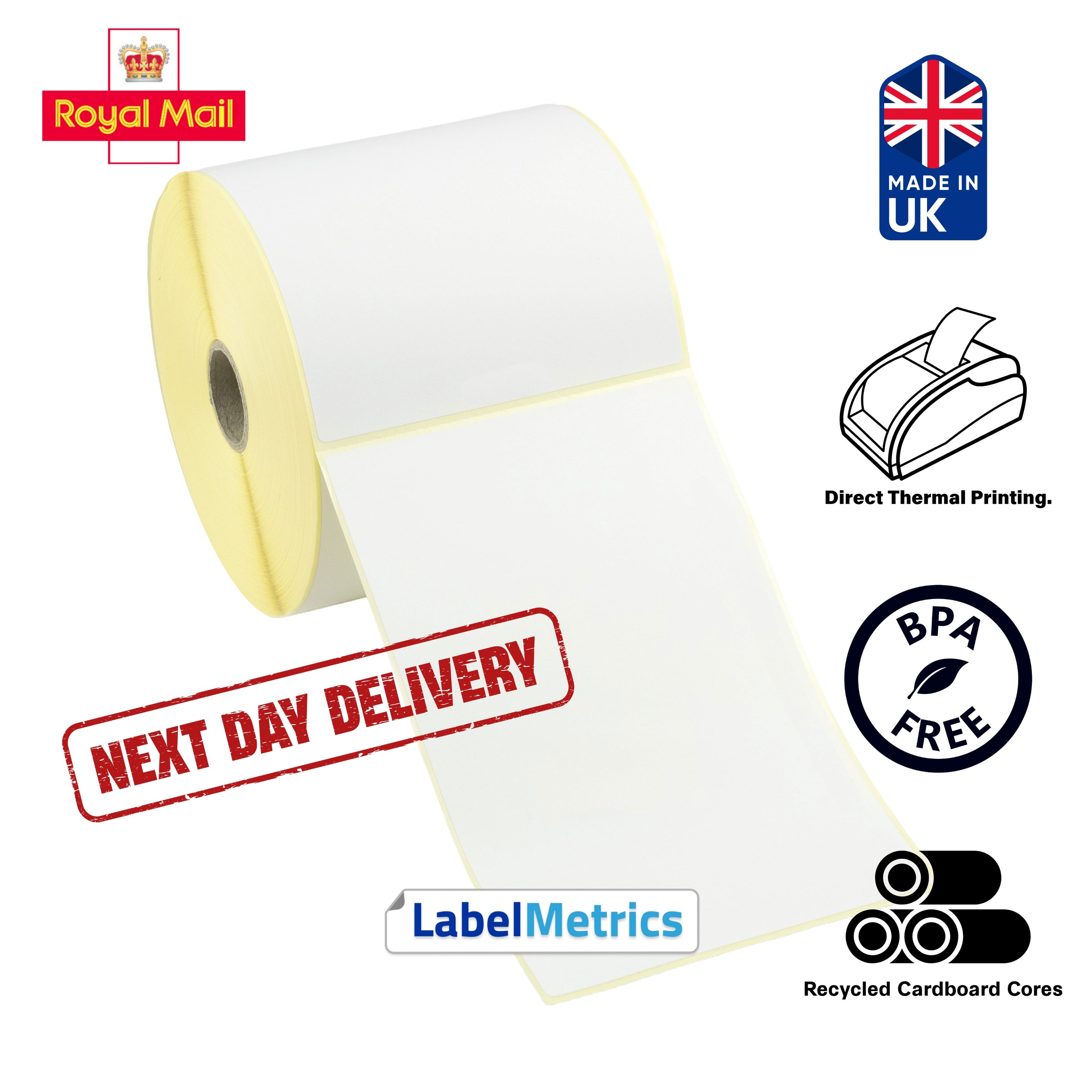 Box of 12 Rolls - 6,000 Labels, 4