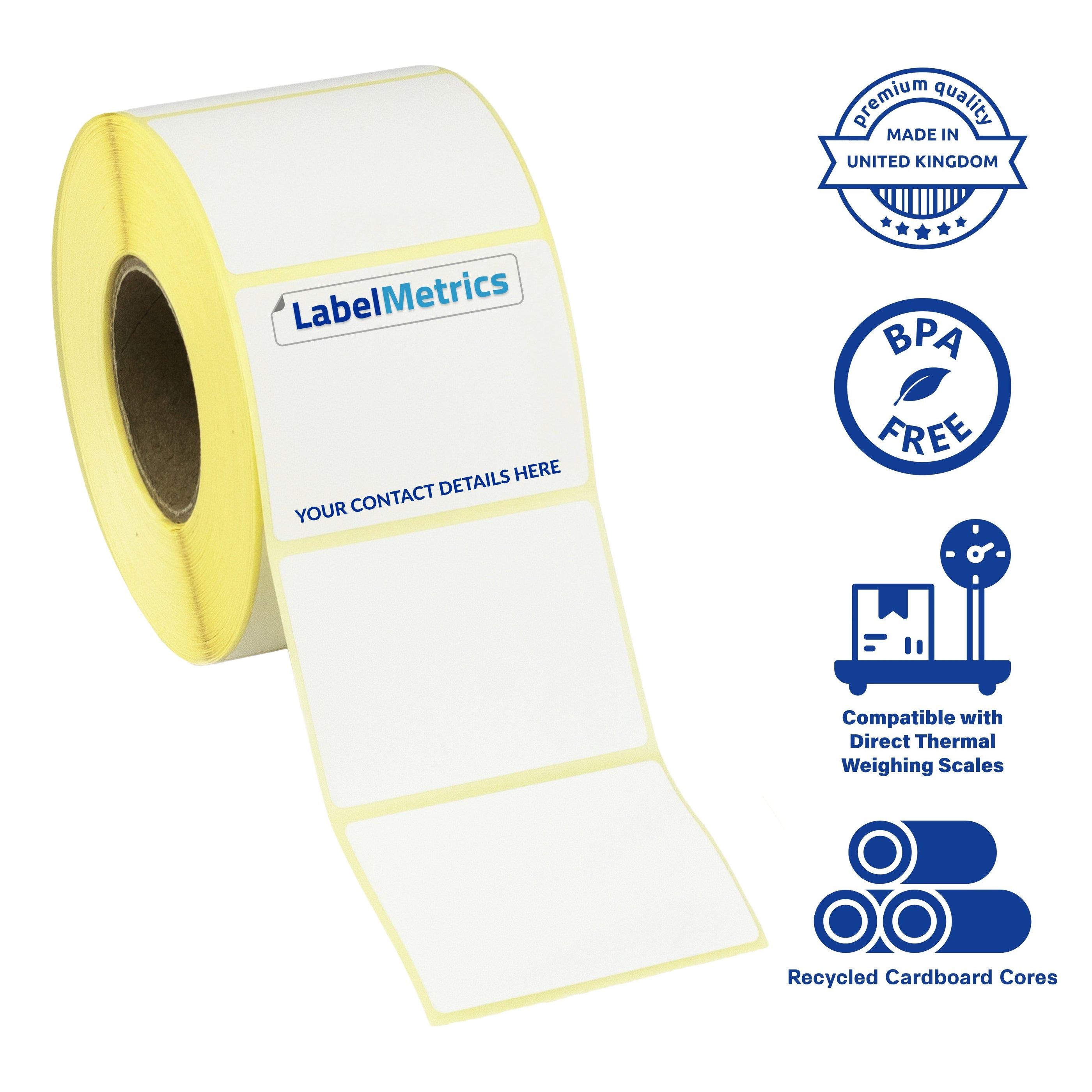 Custom Printed Full Colour 58mm x 40mm Weigh Scale Labels with Freezer ...