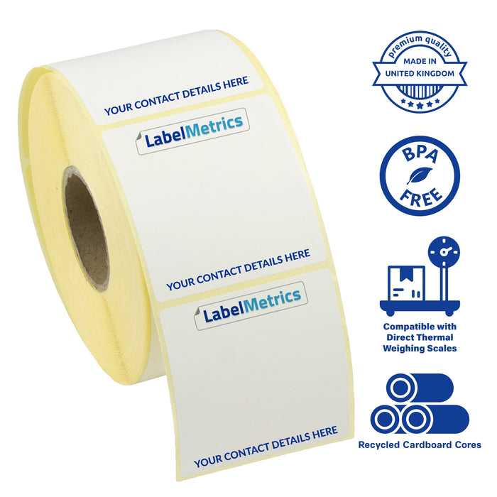 Custom Printed Full Colour 58mm x 60mm Weigh Scale Labels with Freezer adhesive. **Customise with your own Logo and custom text** (Copy)