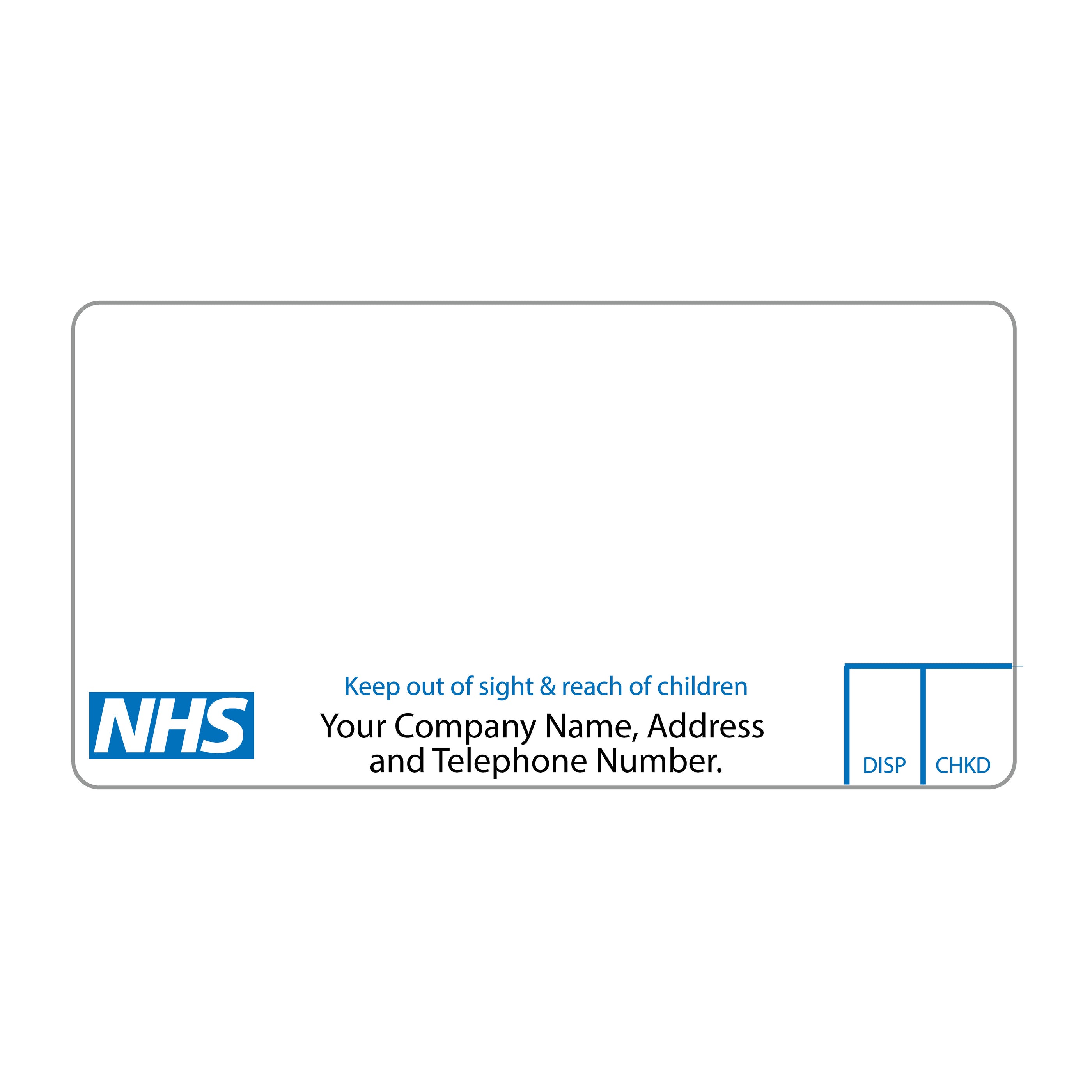 Custom Printed NHS Dispensing Labels. 70mm x 35mm, Direct Thermal, Per ...