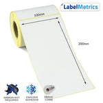 100 x 200mm Perforated Direct Thermal Labels - Freezer Adhesive